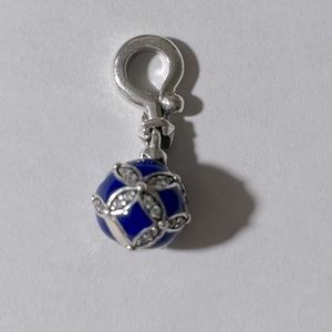Blue silver Pandora dangle charm